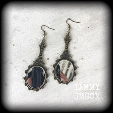 Load image into Gallery viewer, Fairy Tale earrings, Mirror Earrings, Princess earrings, Tunnel earrings, Dangle earrings, Gifts for her, Gifts for girls, Plug earrings