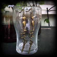 Load image into Gallery viewer, Mannequin earrings, Seamstress earrings, Dress making, Dress form, Craft jewelry, Scissor earrings, Sewing, Tunnel earrings, Plug earrings