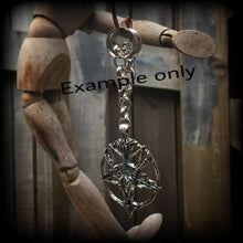 Load image into Gallery viewer, 00 gauge weights Baphomet ear weights 14mm ear hangers 10mm tunnel dangles Gauged earrings for stretched lobes Plug dangles 16mm 14mm gauges