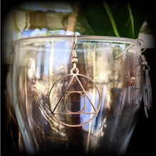 Load image into Gallery viewer, Hermetic seal of light, Alchemy earrings, Esoteric earrings, Alchemy jewelry, Transmutation, Philosophers stone earrings, Circle earirngs