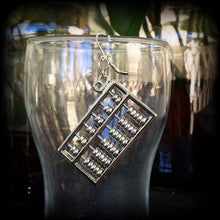 Load image into Gallery viewer, Abacus earrings Math jewelry Science earrings Nerd earrings Geek jewelry Accounting earrings Plug earrings Tunnel earrings 3mm 4mm 5mm 6mm