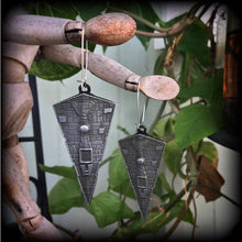 Load image into Gallery viewer, Star Wars earrings, Imperial Star Destroyer, Tunnel earrings, Sci Fi earrings, Nerd earrings, Gifts for geeks, Tunnel earrings,Plug earrings