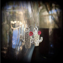 Load image into Gallery viewer, Cactus earrings, Succulent earrings, Plant jewelry, Vegan earrings, Cactus jewellery, Tunnel earrings, Plug earrings, Flower earrings