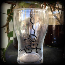 Load image into Gallery viewer, THC earrings THC Molecule Science earrings Weed jewelry Pot Mary Jane Nerd earrings Ear hangers Plug earrings Tunnel earrings Plug dangles
