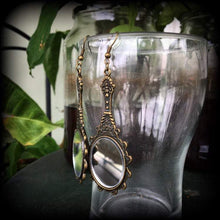 Load image into Gallery viewer, Fairy Tale earrings, Mirror Earrings, Princess earrings, Tunnel earrings, Dangle earrings, Gifts for her, Gifts for girls, Plug earrings