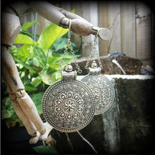 Load image into Gallery viewer, Artemis earrings Goddess jewelry Dangle earrings Boho jewelry Shield maiden 8g Plug earrings 6g Ear weights 0g Tunnel dangles Plug dangles