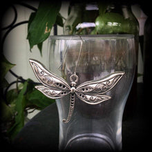 Load image into Gallery viewer, Dragonfly earrings, Boho earrings, Nature earrings, Animal jewelry, Fairy earrings, Dragonfly jewelry, Plug earrings, Tunnel earrings