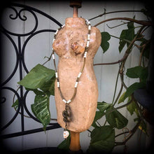 Load image into Gallery viewer, Damballah necklace, Snake necklace, Voodoo necklace, Voodoo jewelry, Loa jewelry, Snake jewelry, Santeri necklace, Stone skull necklace