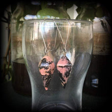 Load image into Gallery viewer, Rhodonite earrings Gemstone earrings Pink earrings Plug earrings Gemstone tunnel earrings 3mm gauged earrings Kidney hooks Leverback hooks