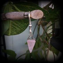 Load image into Gallery viewer, Rose quartz earring, Crystal earring, Single earring, Plug earring, Tunnel earring, Quartz jewelry, Single ear weight, Single ear hanger