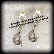 Load image into Gallery viewer, Fibonacci earrings Sacred Geometry Nautilus jewlery Beach jewelry Perfect ratio Golden ratio 3mm Tunnel earrings Fossil 6mm 2g Plug earrings