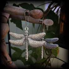 Load image into Gallery viewer, Dragonfly earrings, Boho earrings, Nature earrings, Animal jewelry, Fairy earrings, Dragonfly jewelry, Plug earrings, Tunnel earrings