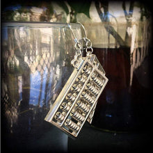 Load image into Gallery viewer, Abacus earrings Math jewelry Science earrings Nerd earrings Geek jewelry Accounting earrings Plug earrings Tunnel earrings 3mm 4mm 5mm 6mm
