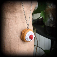 Load image into Gallery viewer, Pancakes necklace, Food necklace, Carb jewelry, Pikelet jewelry, Junk food Jewellery, Cheat day, Food jewelry, Gifts for her, Kawaii jewelry