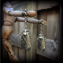 Load image into Gallery viewer, 0 gauge weights 00 gauge tunnel dangles 12mm 14mm ear weights Ear hangers Cicada Plug dangles Plugs Hanging gauges Earrings for gauged ears