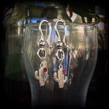 Load image into Gallery viewer, Cactus ear hanger 6mm Earrings for stretched ears 2 gauge 4 gauge 6 gauge 8 gauge Tunnel dangles Plug dangles Hanging gauge Gauged earrings