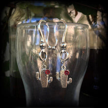 Load image into Gallery viewer, Cactus ear hanger 6mm Earrings for stretched ears 2 gauge 4 gauge 6 gauge 8 gauge Tunnel dangles Plug dangles Hanging gauge Gauged earrings