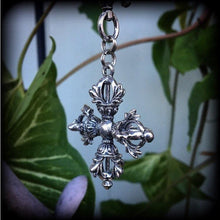 Load image into Gallery viewer, Double dorje Vajra earrings, Shiva earrings, Buddhist jewelry, Ethnic earrings, Tunnel earrings, Plug earrings, Hindu, Buddha earrings