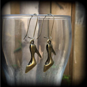 Stiletto earrings, Shoe earrings, Stiletto jewelry, High heels earrings, Tunnel earrings, Plug dangles, Gauged earrings, Footwear, Pumps 2g