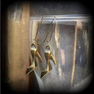 Stiletto earrings, Shoe earrings, Stiletto jewelry, High heels earrings, Tunnel earrings, Plug dangles, Gauged earrings, Footwear, Pumps 2g