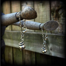 Load image into Gallery viewer, 6 gauge 4mm weights 5mm weights Cauldron earrings Witches earrings Coven earrings Plug earrings Witch craft Tunnel earrings 8mm Plug dangles