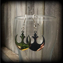 Load image into Gallery viewer, Star Wars earrings Rebel Alliance Sci Fi earrings Imperial Empire Geek earrings Gamer jewelry Plug earrings Nerd jewelry Tunnel earrings 2g
