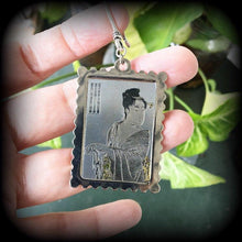 Load image into Gallery viewer, Geisha earrings, Japanese earrings, Kawaii earrings, Oshiroi earrings, Maiko, Geigi, Tunnel dangles, Plug earrings, For pierced ears
