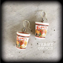 Load image into Gallery viewer, Noodle earrings, Food jewelry, Ramen earrings, Food earrings, Tunnel earrings, Student life, Novelty earrings, Japanese curry, Rice earrings