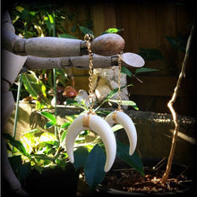 Load image into Gallery viewer, Artemis ear hangers, Double Horn, Tunnel dangles, Plug dangles, Tunnel earrings, Gauged earrings, Hanging gauges, Plug earrings  0g 2g 4g 6g