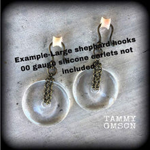 Load image into Gallery viewer, Quartz earrings, Crystal earrings, Clear quartz, Ear weights, Ear hangers, Plug earrings, Tunnel earrings, Quartz jewelry, Gauged earrings