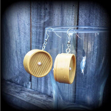Load image into Gallery viewer, Food earrings Pork Bun Kawaii Bao Manapua Plug earrings Dumpling Gyoza YumCha Tunnel earrings Food Plug earrings Ear hangers Ear weights 0g
