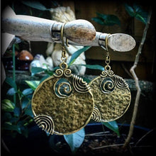 Load image into Gallery viewer, 0 gauge bronze ear weights 2 gauge ear hangers 4 gauge Tunnel dangles 2 gauge Plug dangles Hanging gauges Gauged earrings 00 gauge 0 gauge