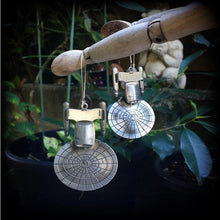 Load image into Gallery viewer, Star Trek Earrings Sci Fi Earrings Geek jewelry Nerd earrings Trekkie jewelry Gamer Trekker earrings Tunnel earrings Plug earrings Gauges