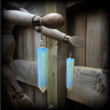 Load image into Gallery viewer, Opalite earrings, Moonstone earrings, Dangle earrings, Stone earrings, Boho earrings, French hooks, Kidney hooks, For pierced ears