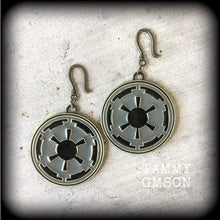 Load image into Gallery viewer, 4mm weights 6mm weights 8mm weights Star Wars ear weights Ear hangers Plug dangles 8mm plug earrings Gauged earrings 0 gauge tunnel dangles