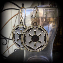 Load image into Gallery viewer, 4mm weights 6mm weights 8mm weights Star Wars ear weights Ear hangers Plug dangles 8mm plug earrings Gauged earrings 0 gauge tunnel dangles