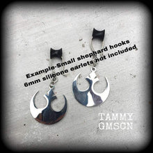 Load image into Gallery viewer, Star Wars earrings Rebel Alliance Sci Fi earrings Imperial Empire Geek earrings Gamer jewelry Plug earrings Nerd jewelry Tunnel earrings 2g