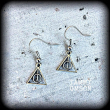 Load image into Gallery viewer, Five dollar Friday Wizard earrings Geek earrings Nerd earrings Magic earrings Witch earrings Pop Culture Teenage gift Spell earrings Cosplay