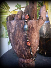 Load image into Gallery viewer, Papa Legba bracelet Jasper bracelet Brown skull bracelet Bronze bracelet Gothic bracelet Voodoo bracelet Halloween bracelet