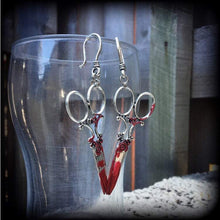 Load image into Gallery viewer, Halloween earrings Scissor earrings Gothic earrings Emo earrings Horror Slasher B Grade movie Scissorhands Psycho earrings Novelty earrings