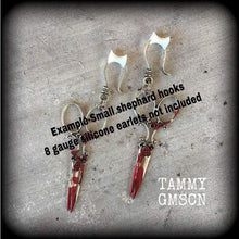 Load image into Gallery viewer, Halloween earrings Scissor earrings Gothic earrings Emo earrings Horror Slasher B Grade movie Scissorhands Psycho earrings Novelty earrings