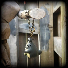 Load image into Gallery viewer, Totoro earrings Kawaii Ear hangers Anime Ghibli Japanese Cat Studio Ghibli Pierced ears Tunnel dangles Tunnel earrings Plug dangles 00g 0g