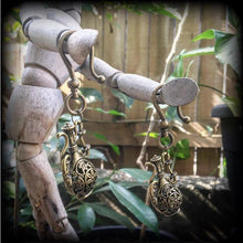 Load image into Gallery viewer, Ear weights 2 gauge 0 gauge bronze ear weights 6mm ear hangers Hanging gauges 8mm gauged earrings 3mm tunnel dangles 4mm plug dangles 00g 0g