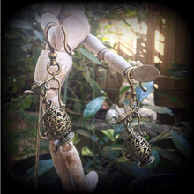 Load image into Gallery viewer, Genie Lamp earrings for stretched lobes, Light weight ear weights, Tunnel dangles, Hanging gauges, Gauged earrings, Plug dangles, Bronze 2g
