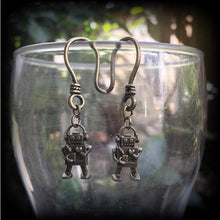 Load image into Gallery viewer, Robot earrings Asimov earrings AI earrings Robot jewelry Sci Fi earrings Pierced ears 3mm Plug earrings 4mm tunnel dangles Gauged earrings