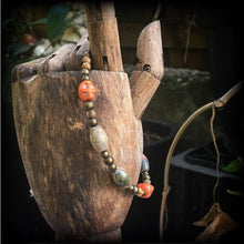 Load image into Gallery viewer, Voodoo bracelet Jasper bracelet Skull bracelet Industrial Gothic Emo Los Muertos Santeria Halloween bracelet Papa Legba bracelet Loa jewelry