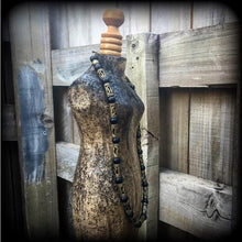 Load image into Gallery viewer, Loa necklace Voodoo necklace Bronze and stone necklace Ogoun necklace Vodou jewelry Santeria jewelry Voodoo jewelry Tribal jewelry Gothic