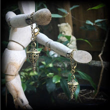 Load image into Gallery viewer, Lantern earrings Japanese earrings Bronze earrings Ornate earrings Ethnic earrings Tunnel earrings Plug earrings Gauged earrings 8g 6g 4g 2g