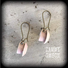 Load image into Gallery viewer, Tea cup earrings Tea Party earrings Kawaii earrings Pink earrings Alice in Wonderland 3mm plug earrings 3mm plug dangles 6mm tunnel earrings