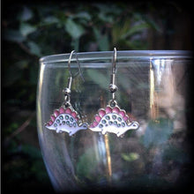 Load image into Gallery viewer, Dinosaur earrings Stegosaurus earrings Dinosaur jewelry Jurassic earrings T Rex 4mm tunnel earrings Reptile jewelry 6 gauge plug earrings